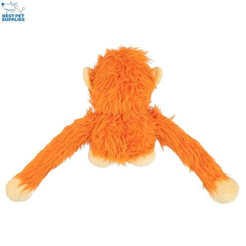 Best Pet Supplies Interactive Squeaky Dog Chew Toy, Ideal Dog Toys for Chewers, Small, Medium & Large Dogs, and Fetch Lovers - Crinkle Duck (Blue), Large