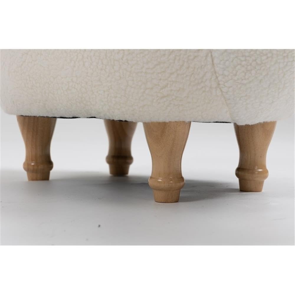 Home 2 Office Cow Ottoman for Kids' Bedroom, Playroom, Nursery, and Living Room, Animal Ottoman with Storage, Footstool for Kids, Black/White