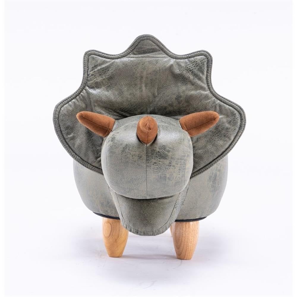 Home 2 Office Cow Ottoman for Kids' Bedroom, Playroom, Nursery, and Living Room, Animal Ottoman with Storage, Footstool for Kids, Black/White