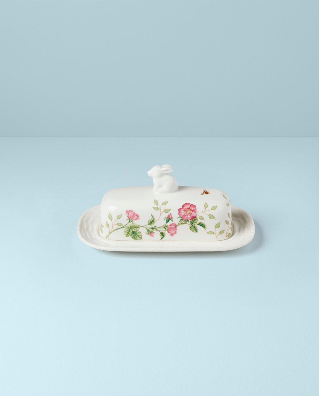 Lenox Dinnerware Set, Butterfly Meadow Bunny 16-Piece Set, Service For 4, Dishwasher Safe, Microwave Safe, Made Of Porcelain, Bowls And Mugs, Plates And Bowls, Easter Dish (Assorted, 16 Pieces)