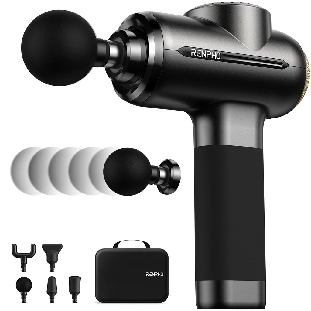 RENPHO Active Thermacool 2 Massage Gun with Heat and Cold, [2026 Upgraded] Percussion Deep Tissue Handheld Neck Massager, FSA Approved, Muscle Masajeador for Men Women Athletes HSA