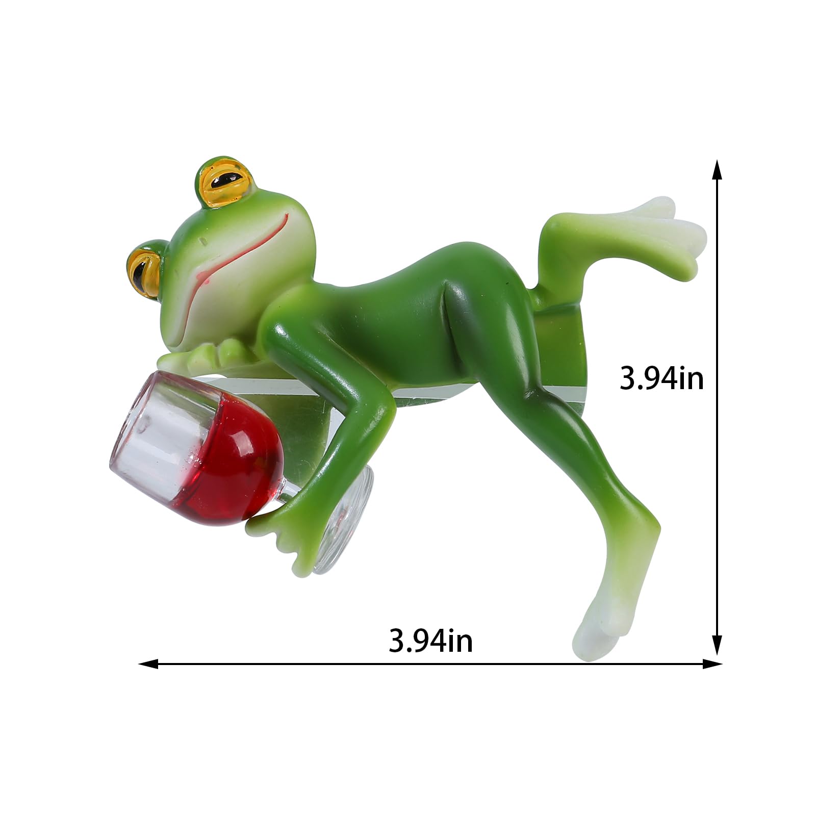 Miniature Frog Figurines Plant Decorations for Pots, Funny Frog Garden Decor Outdoor Gifts Women Frog Statue Planter Hugger for Flower,Yard,Lawn Ornament,3.94"x2.12"x3.94