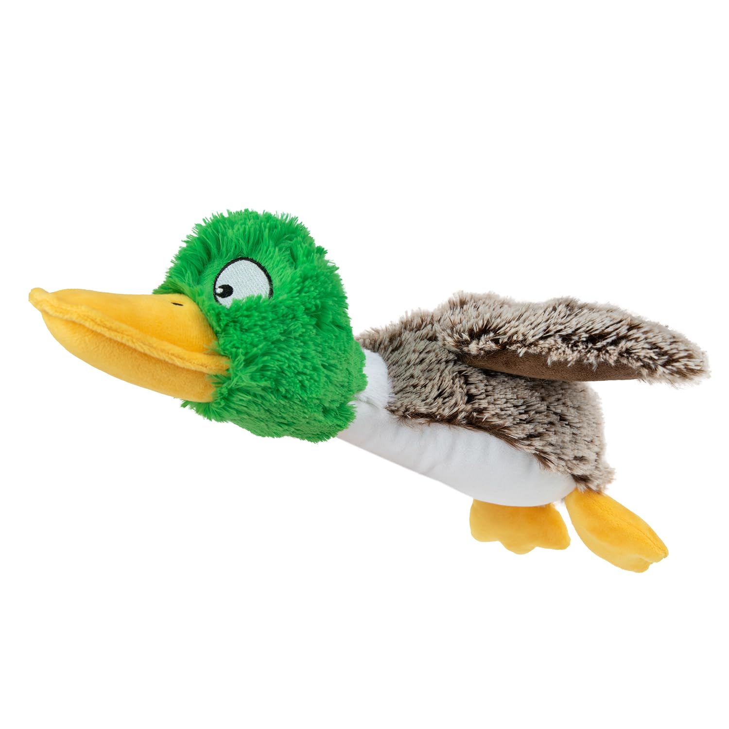 Best Pet Supplies Interactive Squeaky Dog Chew Toy, Ideal Dog Toys for Chewers, Small, Medium & Large Dogs, and Fetch Lovers - Crinkle Duck (Blue), Large