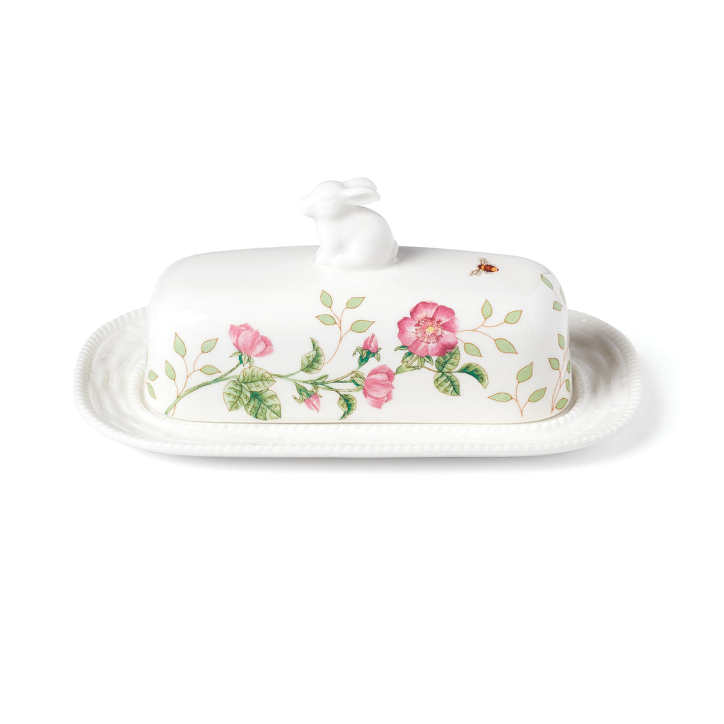 Lenox Dinnerware Set, Butterfly Meadow Bunny 16-Piece Set, Service For 4, Dishwasher Safe, Microwave Safe, Made Of Porcelain, Bowls And Mugs, Plates And Bowls, Easter Dish (Assorted, 16 Pieces)