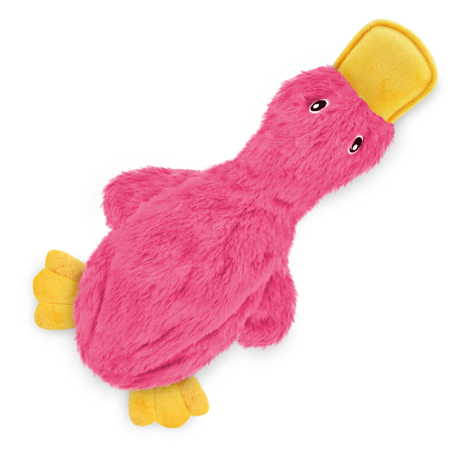 Best Pet Supplies Interactive Squeaky Dog Chew Toy, Ideal Dog Toys for Chewers, Small, Medium & Large Dogs, and Fetch Lovers - Crinkle Duck (Blue), Large