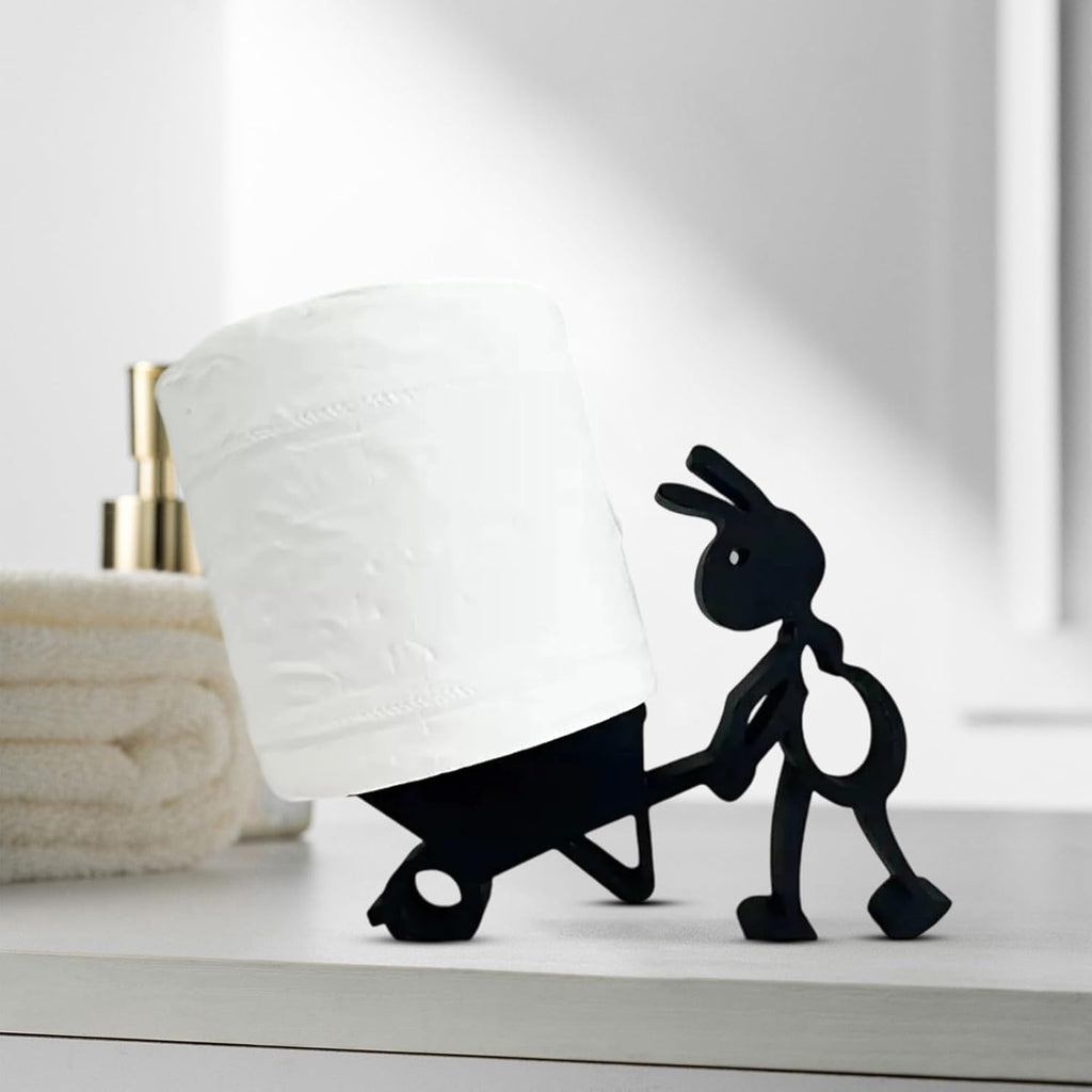 VELENTI Sheep Toilet Roll Holder, Free Standing Bathroom Set, 3D Printed, Funny Hilarious Black Sheep Loo Roll Holder, Tissue Paper Storage, Cute Bathroom Decor, X3, Set of 3