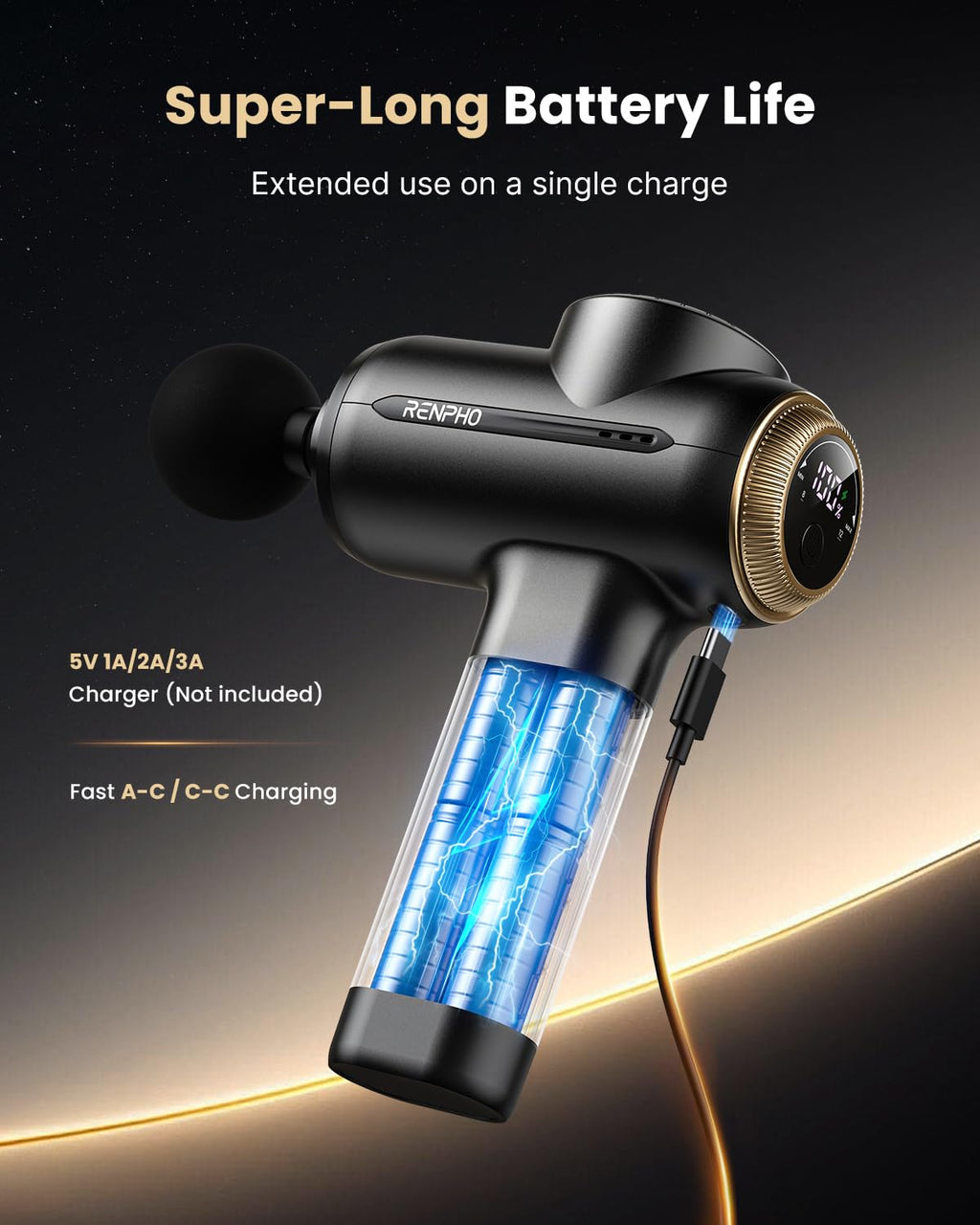 RENPHO Active Thermacool 2 Massage Gun with Heat and Cold, [2026 Upgraded] Percussion Deep Tissue Handheld Neck Massager, FSA Approved, Muscle Masajeador for Men Women Athletes HSA
