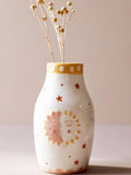Handcrafted Ceramic White Flower Duck Vase