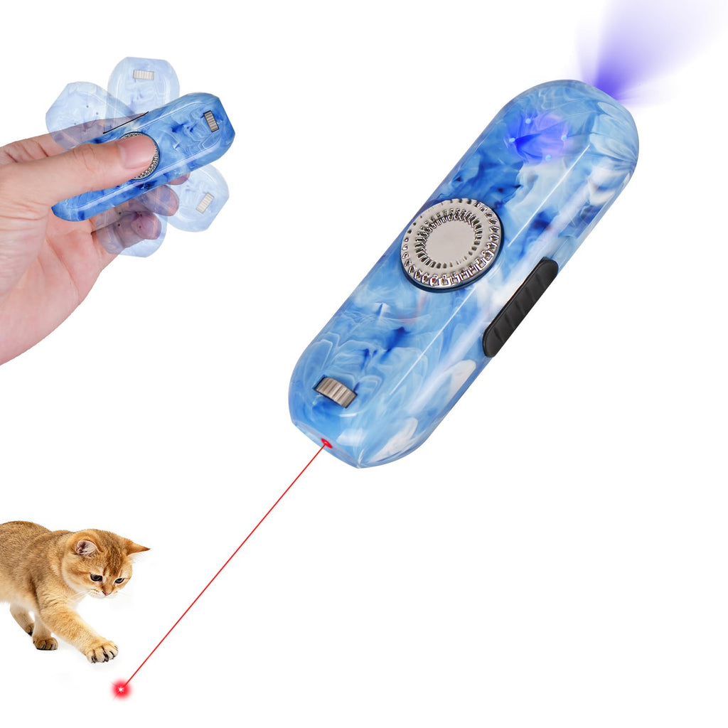TBTeek Cat Toys, Rechargeable, 3 Light Modes & 5 Fun Patterns, Portable Interactive Kitten Pet Dog Cat Mouse Toy for Fun Chase Play Exercise