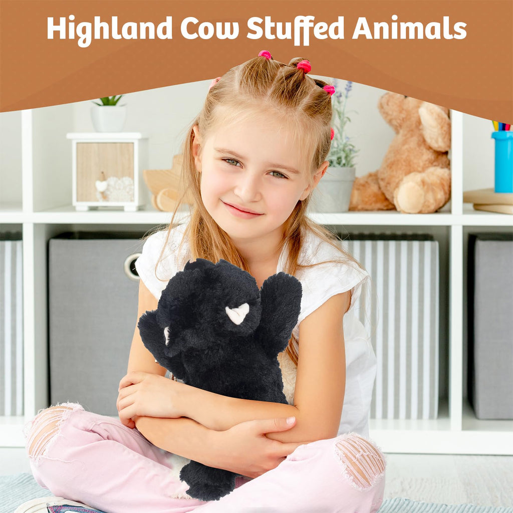 Marysun Microwavable Highland Cow Stuffed Animal - Weighted Stuffed Animal Plush, Heating Pad, Cozy