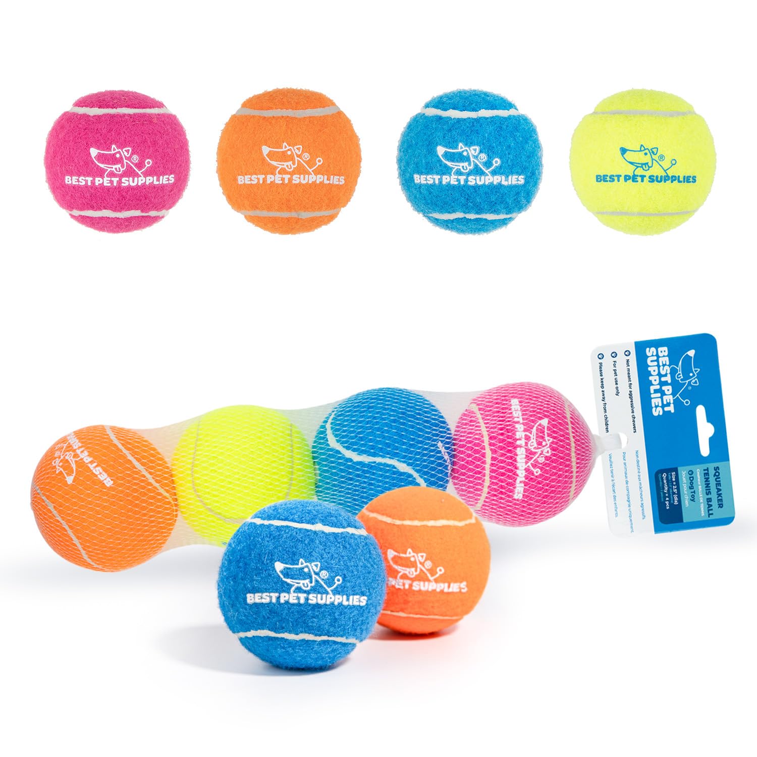 Best Pet Supplies Interactive Squeaky Dog Chew Toy, Ideal Dog Toys for Chewers, Small, Medium & Large Dogs, and Fetch Lovers - Crinkle Duck (Blue), Large