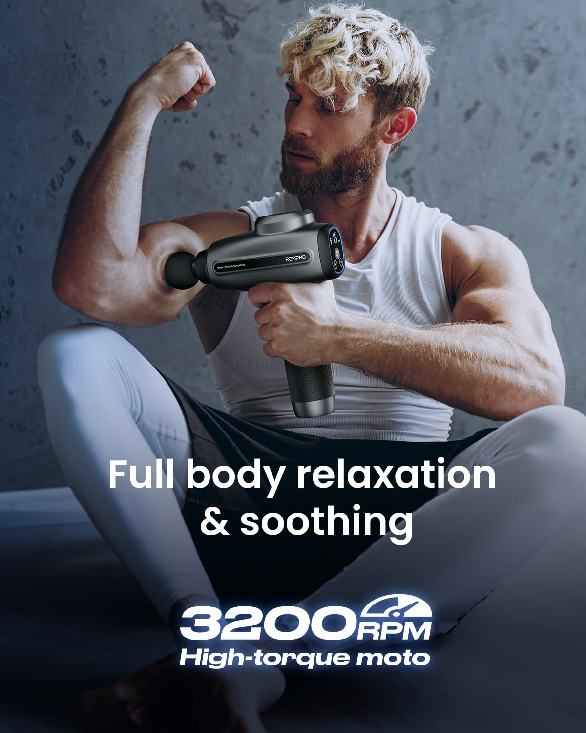 RENPHO Active Thermacool 2 Massage Gun with Heat and Cold, [2026 Upgraded] Percussion Deep Tissue Handheld Neck Massager, FSA Approved, Muscle Masajeador for Men Women Athletes HSA