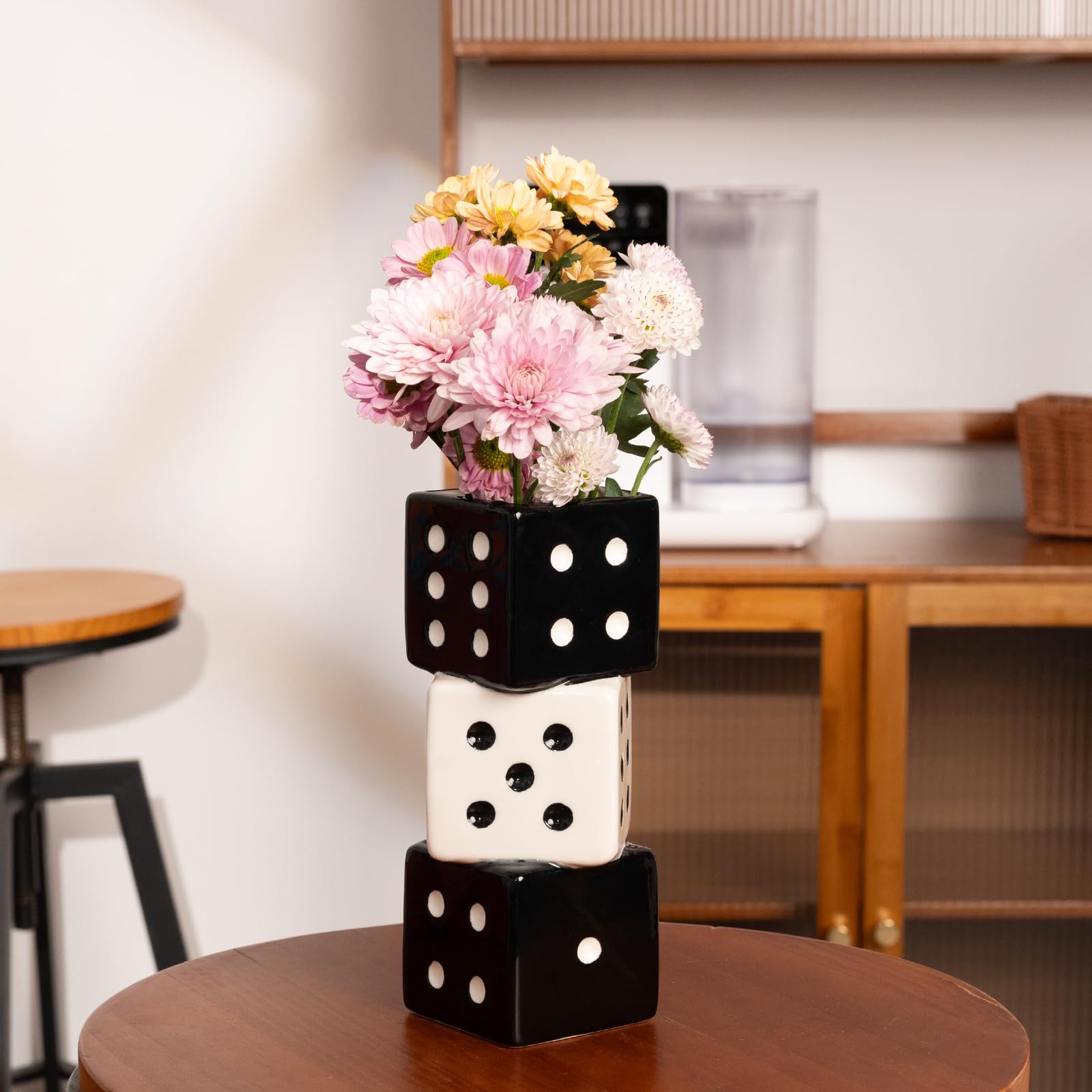 Handcrafted Ceramic White Flower Duck Vase