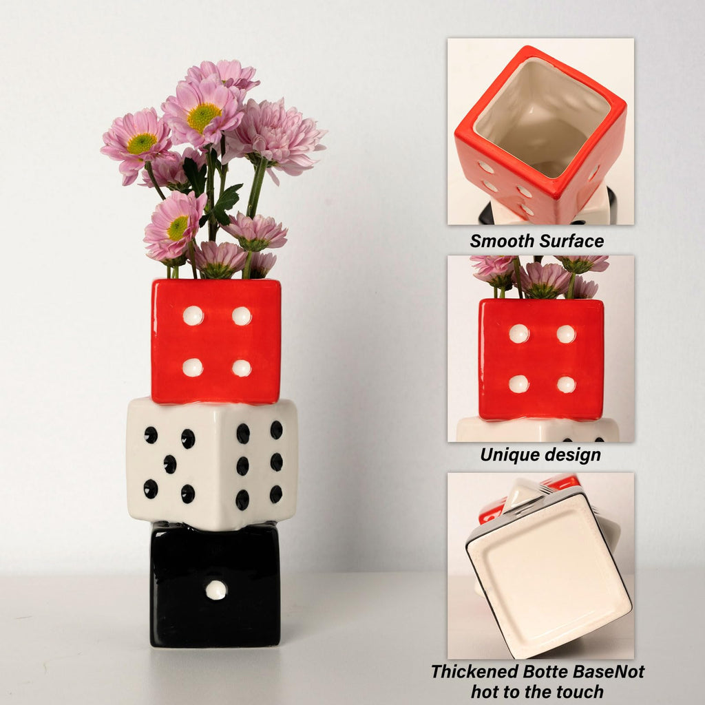 Handcrafted Ceramic White Flower Duck Vase