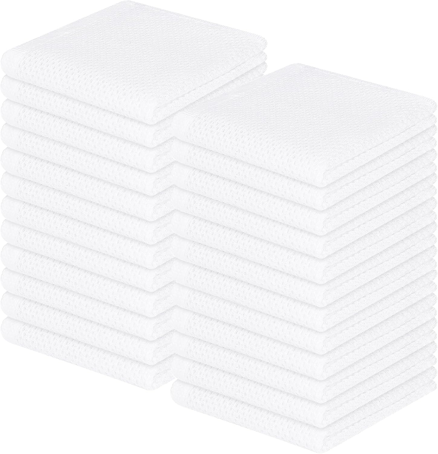 Homaxy 100% Cotton Waffle Weave Kitchen Dish Cloths, Ultra Soft Absorbent Quick Drying Dish Towels, 12 x 12 Inches, 6-Pack, Apricot