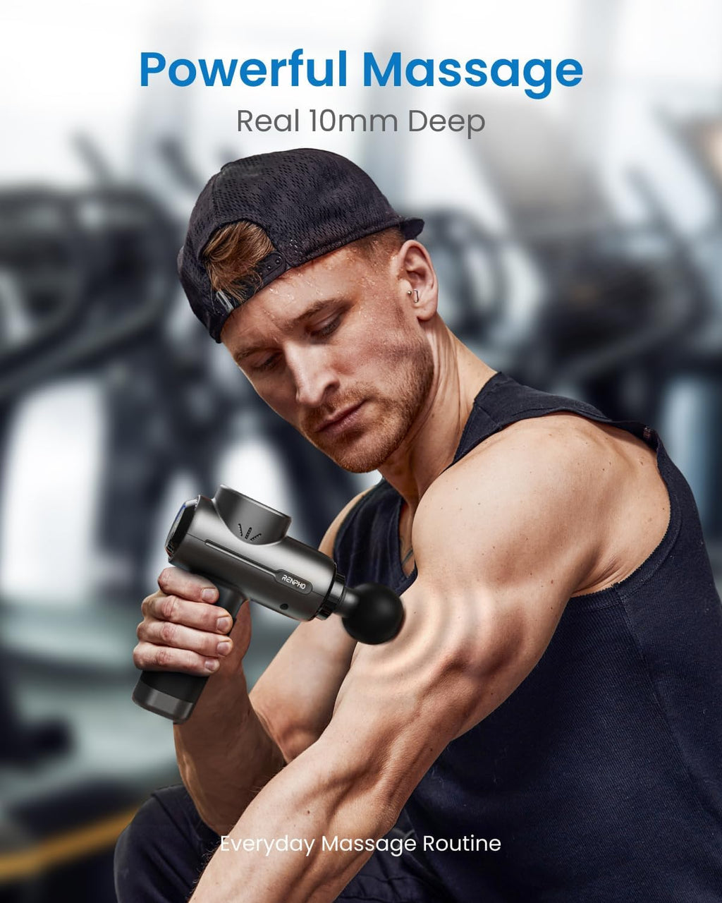 RENPHO Active Thermacool 2 Massage Gun with Heat and Cold, [2026 Upgraded] Percussion Deep Tissue Handheld Neck Massager, FSA Approved, Muscle Masajeador for Men Women Athletes HSA