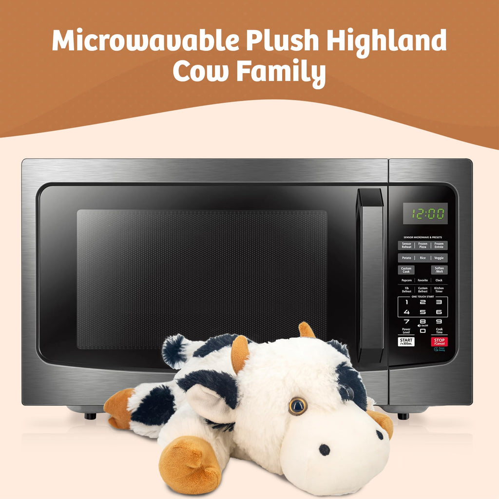 Marysun Microwavable Highland Cow Stuffed Animal - Weighted Stuffed Animal Plush, Heating Pad, Cozy