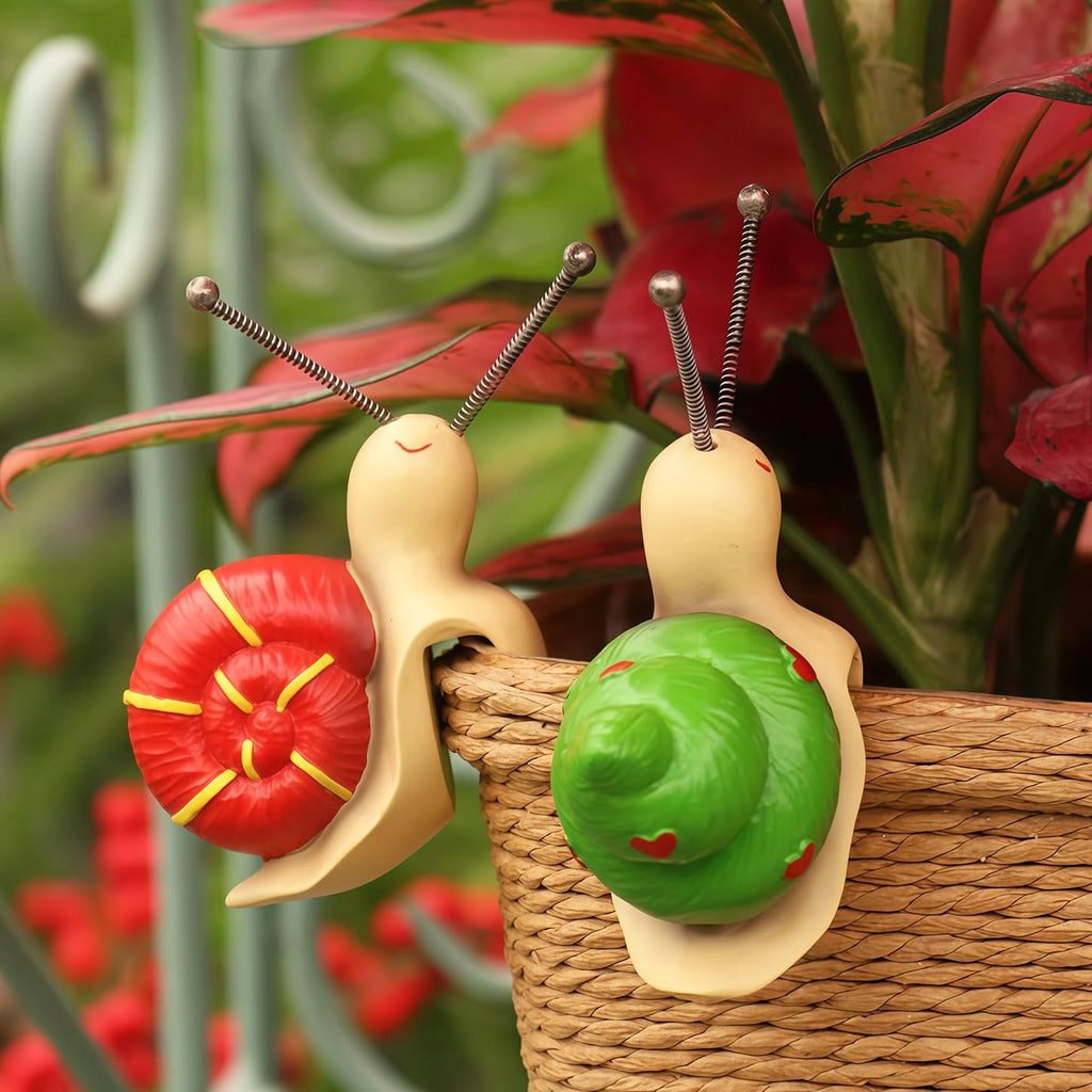 Set of 2 Cute Climbing Elephant Statues Flower Pot Hugger, Resin Hanging Animals Figurine Outdoor Planter Pot Decorations for Home Garden Patio Lawn Yard Ornaments
