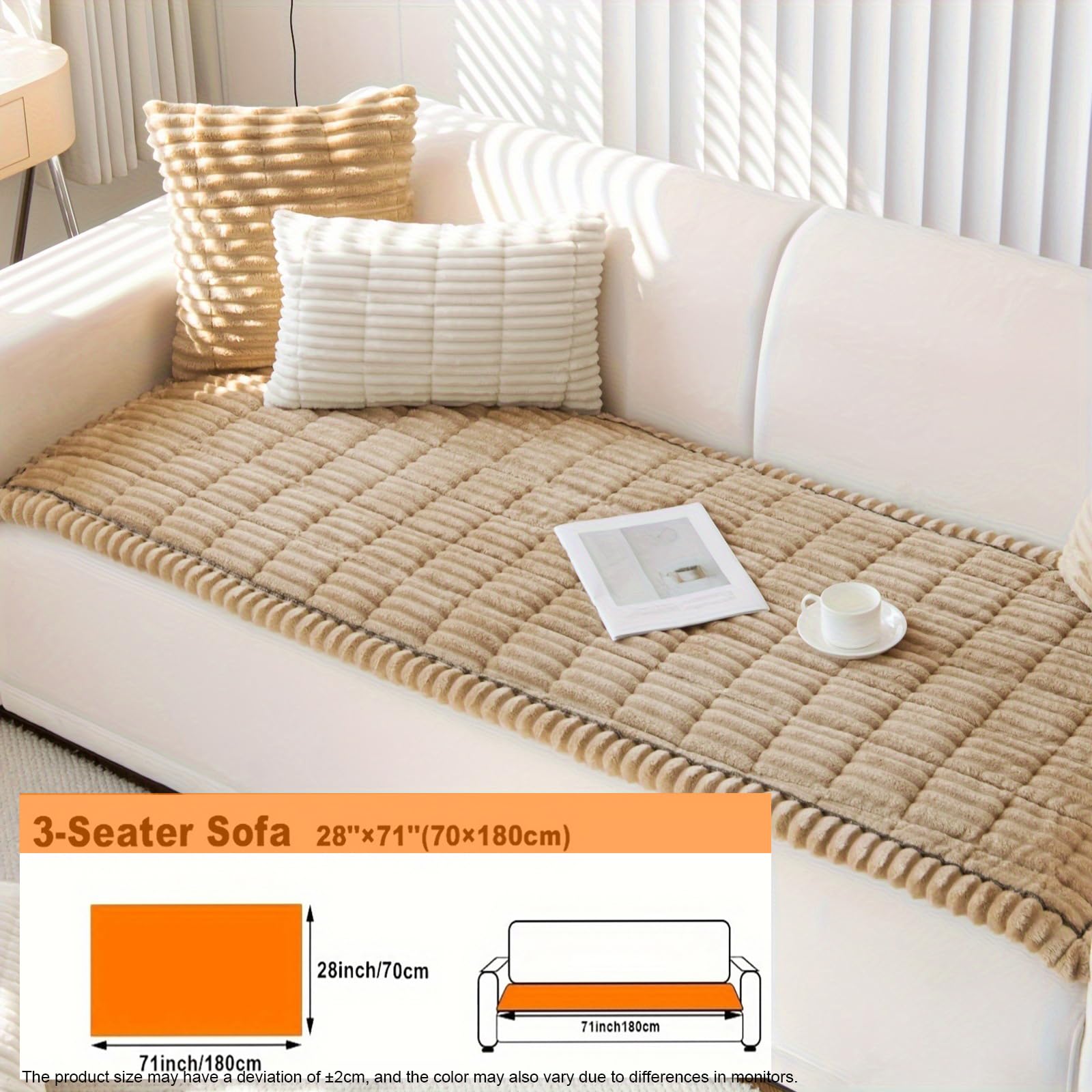 ZQFFB Pet Couch Cover Dogs Washable Non-Slip Couch Protector Pet Friendly Dog Mat for Couches and Sofas
