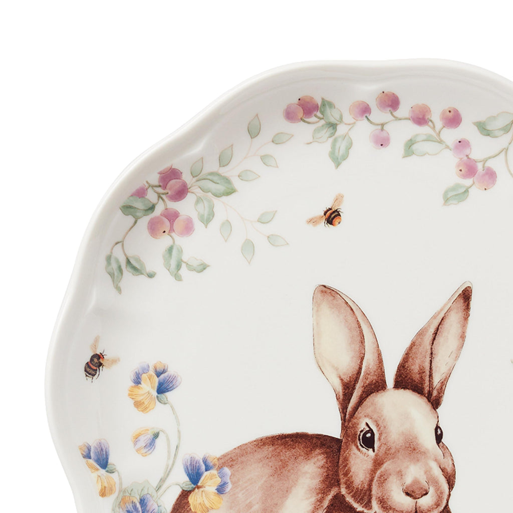 Lenox Dinnerware Set, Butterfly Meadow Bunny 16-Piece Set, Service For 4, Dishwasher Safe, Microwave Safe, Made Of Porcelain, Bowls And Mugs, Plates And Bowls, Easter Dish (Assorted, 16 Pieces)