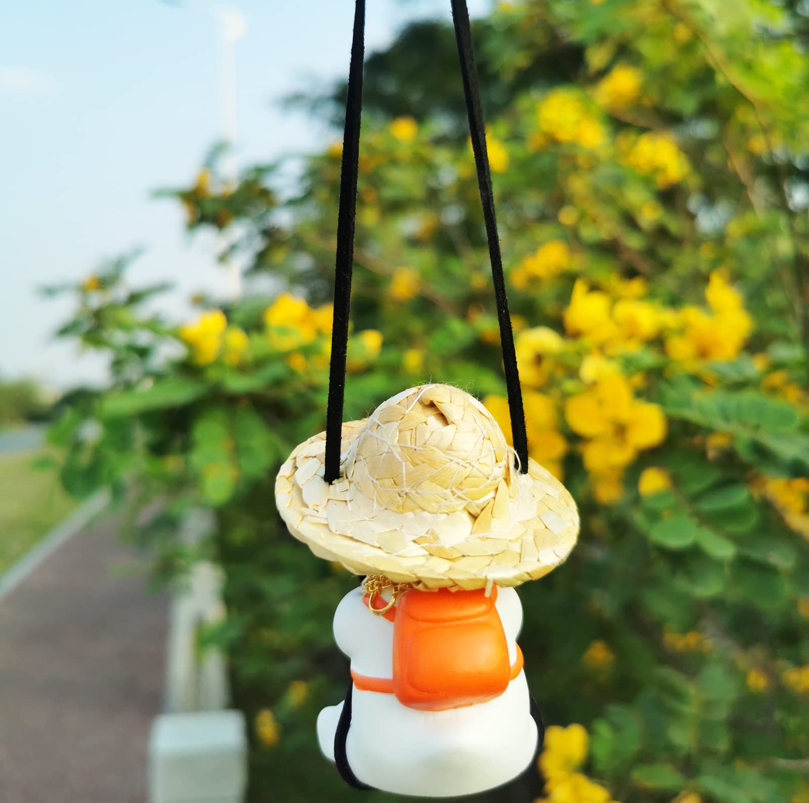 Funny Swinging Duck Car Mirror Hanging Ornament - Cool Automotive Rearview Mirror Accessories for Men Women Teens, Cute Truck Car Gifts Pendant Charm Decor (Cool A)