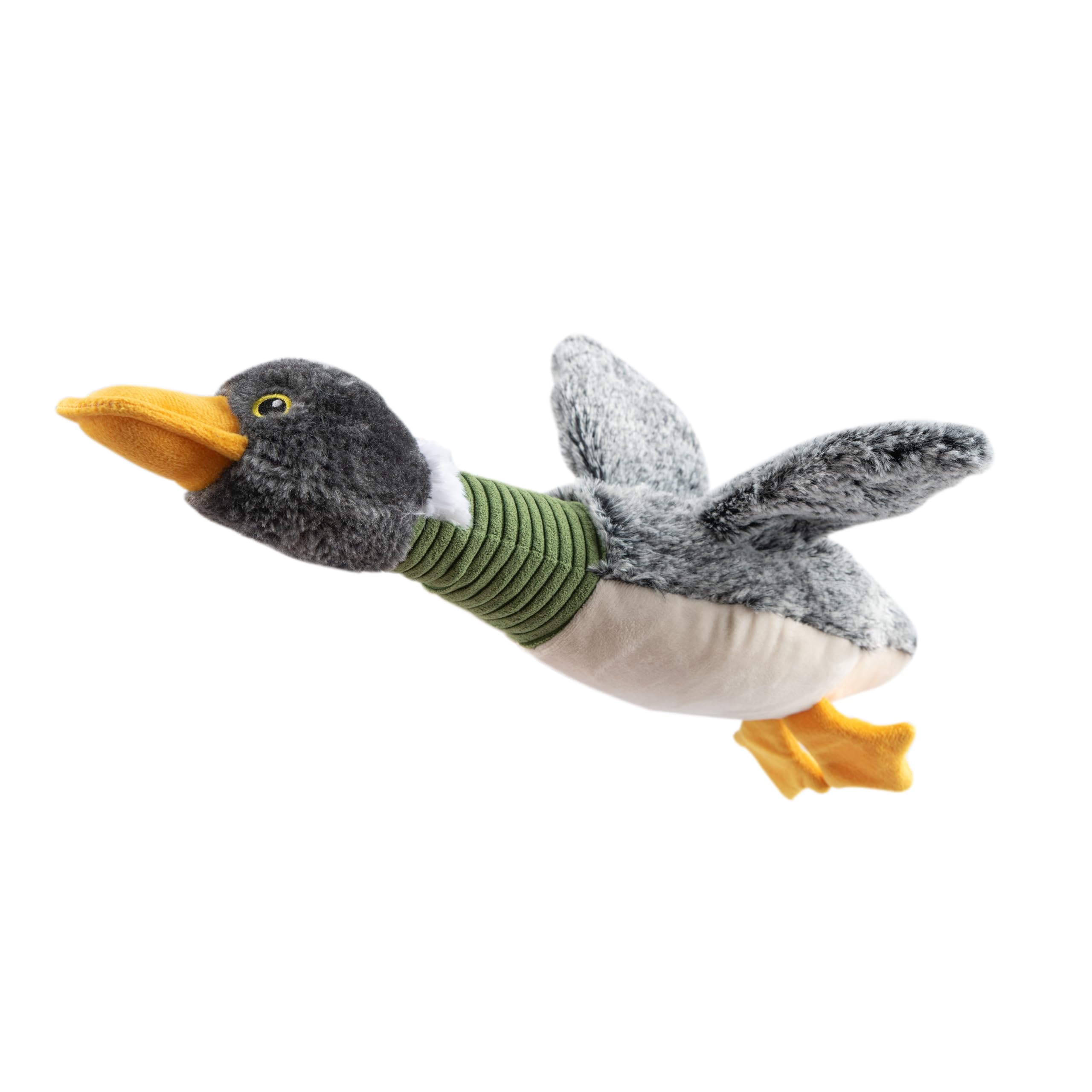 Best Pet Supplies Interactive Squeaky Dog Chew Toy, Ideal Dog Toys for Chewers, Small, Medium & Large Dogs, and Fetch Lovers - Crinkle Duck (Blue), Large