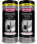 Weiman Stainless Steel Cleaner and Polish Wipes, 30 Count