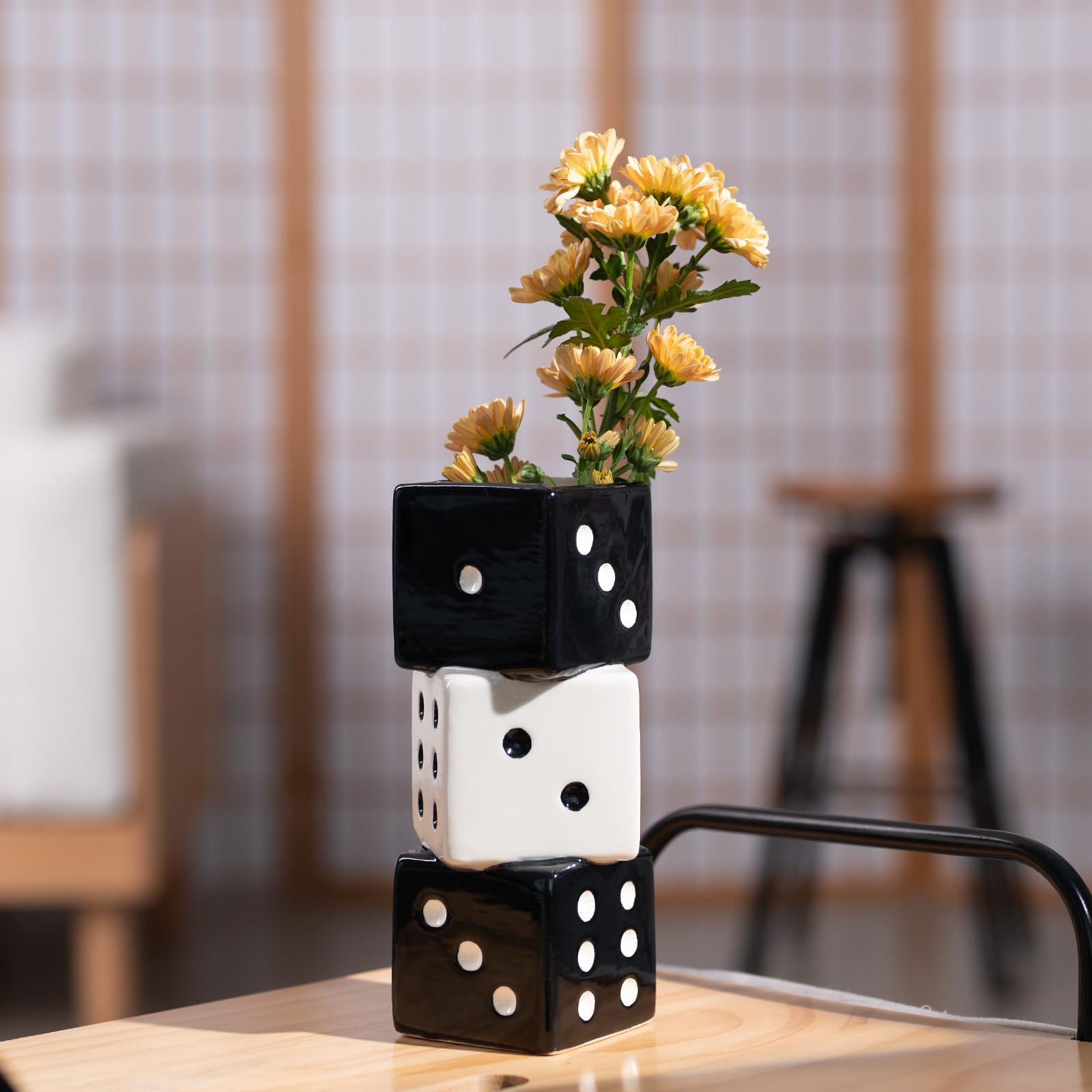 Handcrafted Ceramic White Flower Duck Vase