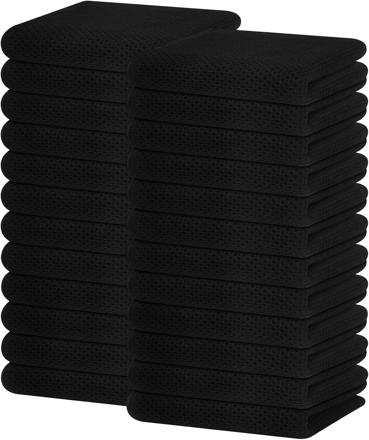 Homaxy 100% Cotton Waffle Weave Kitchen Dish Cloths, Ultra Soft Absorbent Quick Drying Dish Towels, 12 x 12 Inches, 6-Pack, Apricot