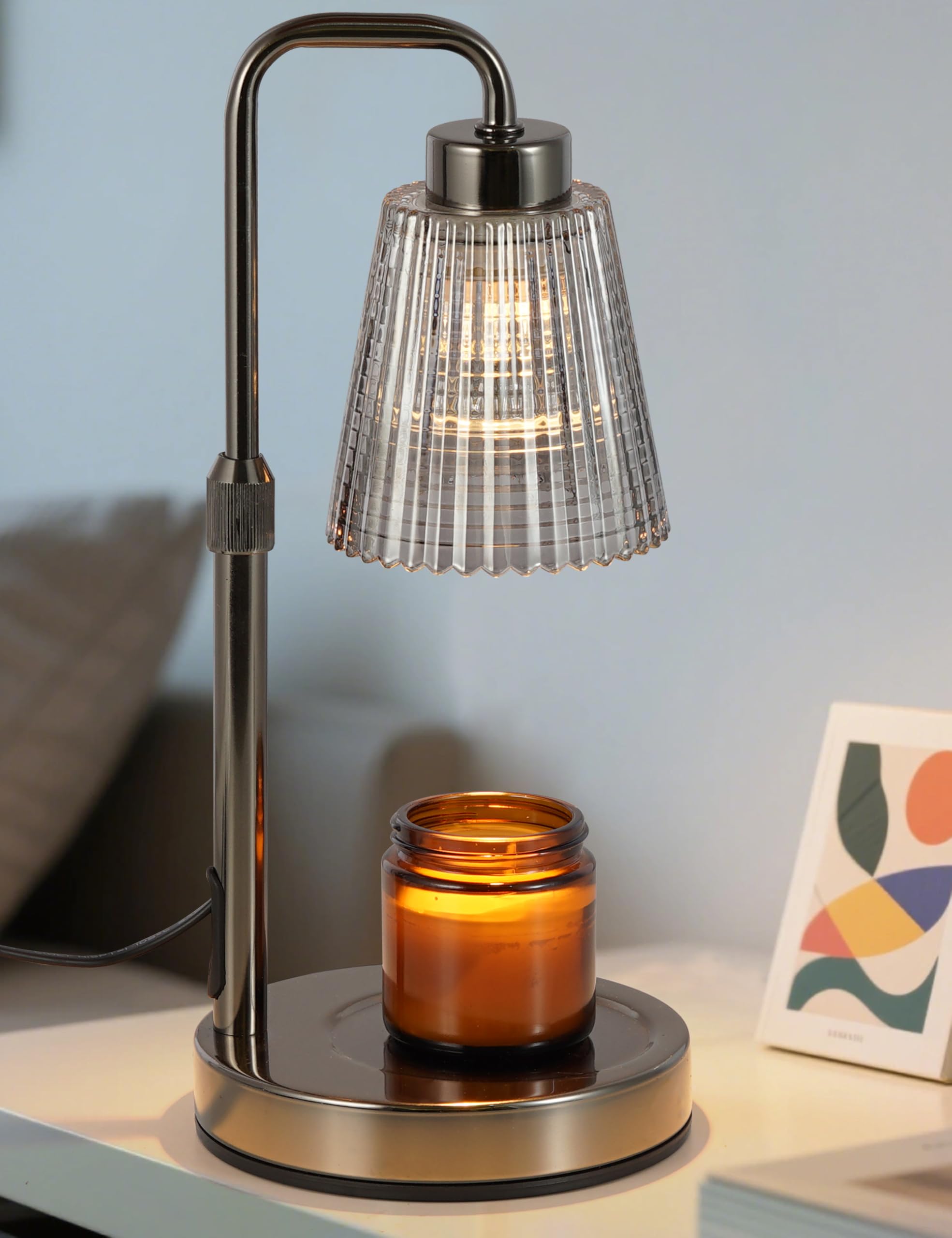 Candle Warmer Lamp with Timer Dimmable. Wax Melt Warmer for Jar Candles with 2 Bulbs