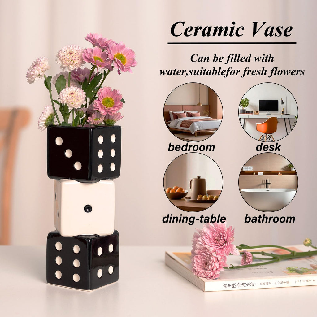 Handcrafted Ceramic White Flower Duck Vase