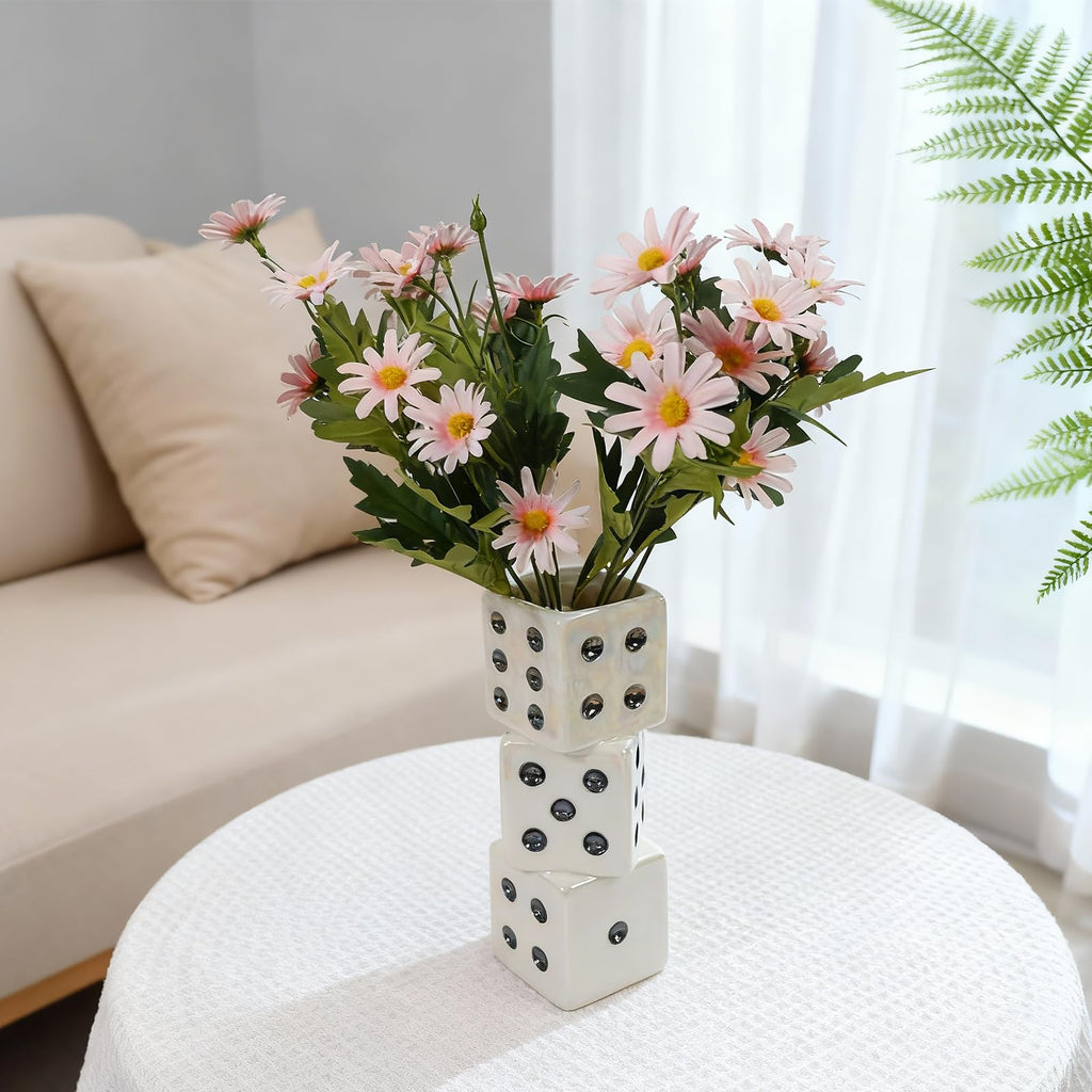 Handcrafted Ceramic White Flower Duck Vase