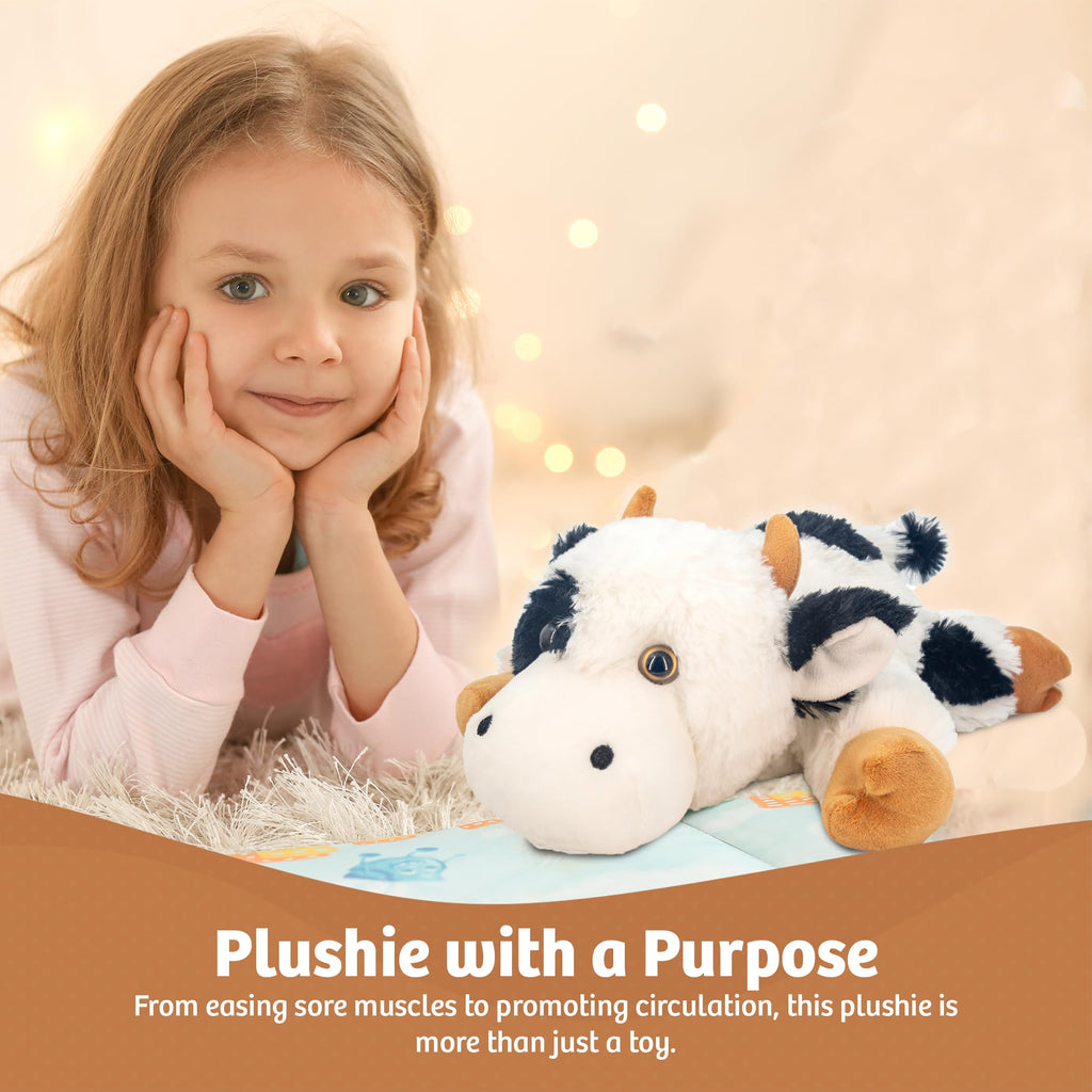 Marysun Microwavable Highland Cow Stuffed Animal - Weighted Stuffed Animal Plush, Heating Pad, Cozy