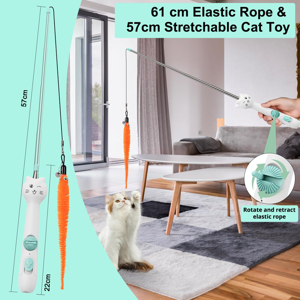 TBTeek Cat Toys, Rechargeable, 3 Light Modes & 5 Fun Patterns, Portable Interactive Kitten Pet Dog Cat Mouse Toy for Fun Chase Play Exercise