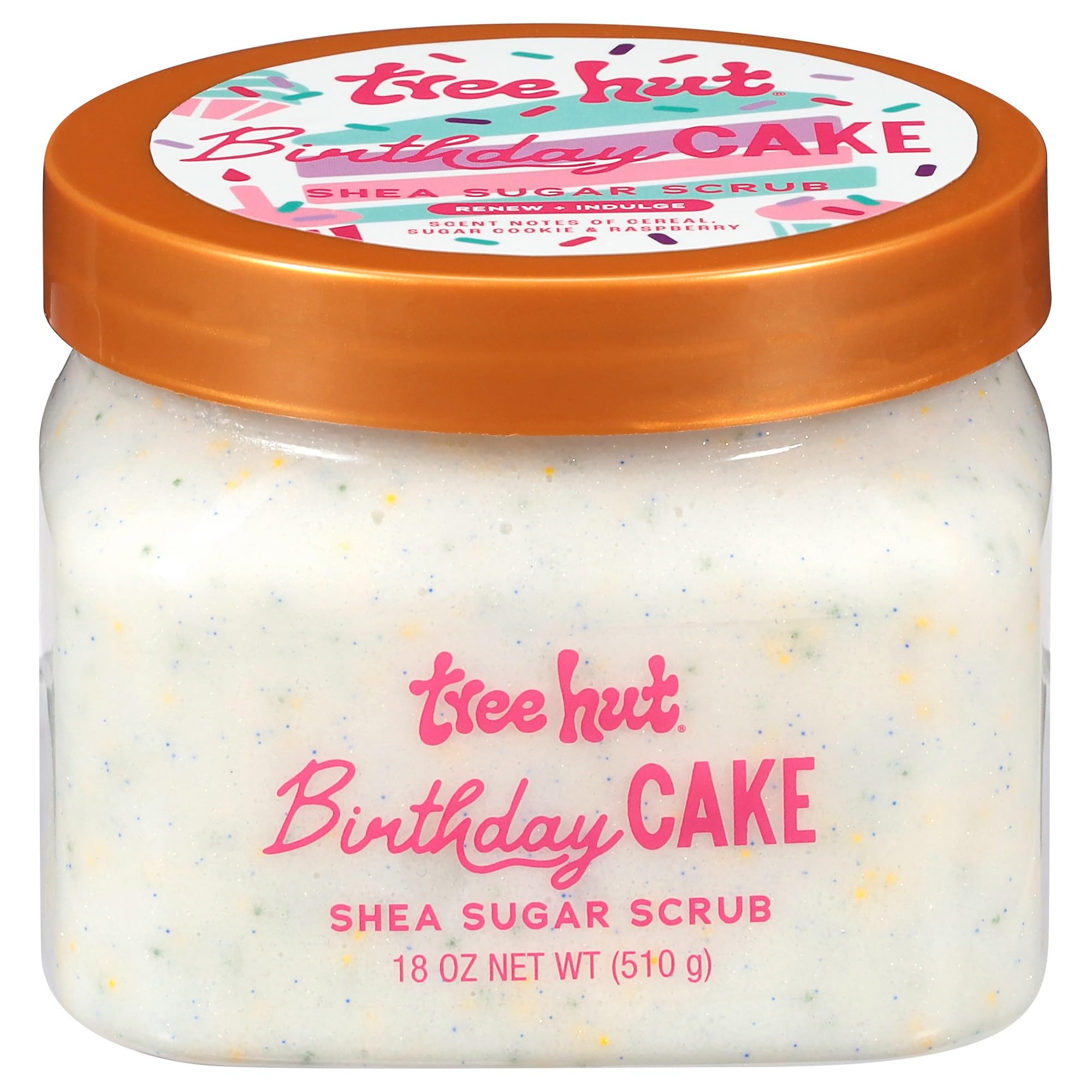 Tree Hut Vanilla Shea Sugar Scrub, Exfoliating & Hydrating Body Scrub with Shea Butter & Essential Oils, Smooth Skin, For All Skin Types, Vegan, 18 oz