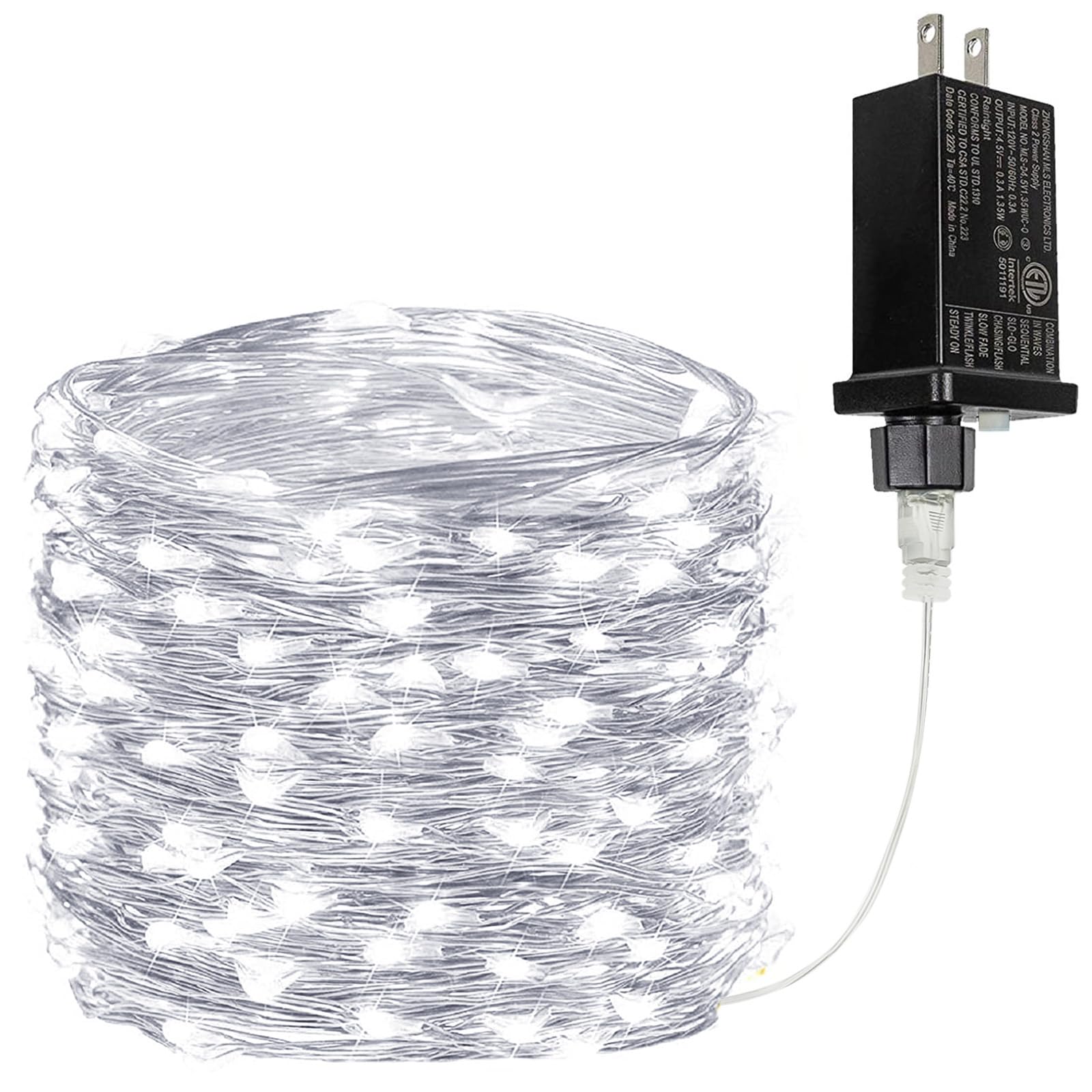 66Ft 200 LED Fairy Lights Plug in, Waterproof String Lights Outdoor & Indoor 8 Modes Christmas Light Bedroom Decor, Timer Twinkle Lights for Girl's Room Garden Party Christmas Decorations (Warm White)