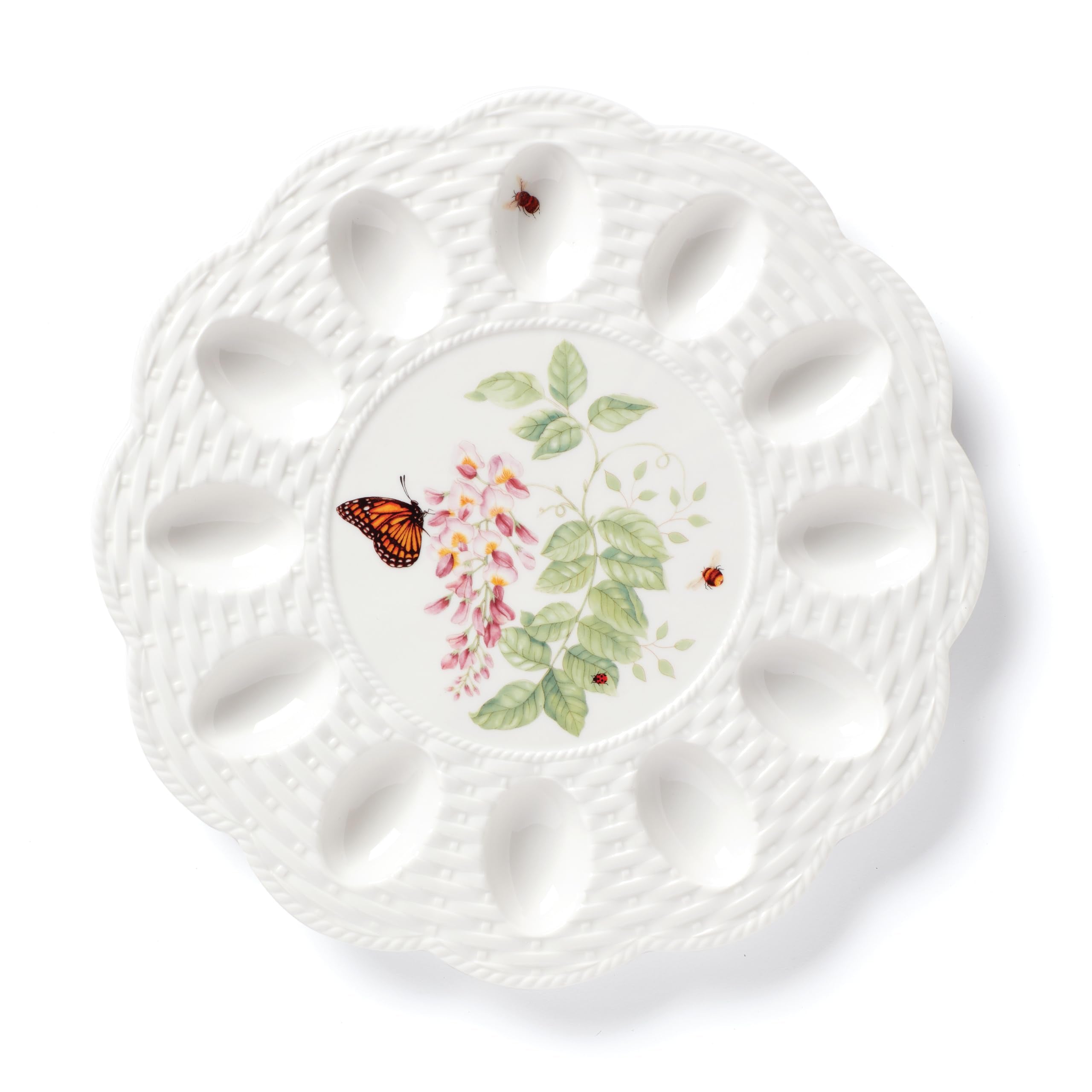 Lenox Dinnerware Set, Butterfly Meadow Bunny 16-Piece Set, Service For 4, Dishwasher Safe, Microwave Safe, Made Of Porcelain, Bowls And Mugs, Plates And Bowls, Easter Dish (Assorted, 16 Pieces)