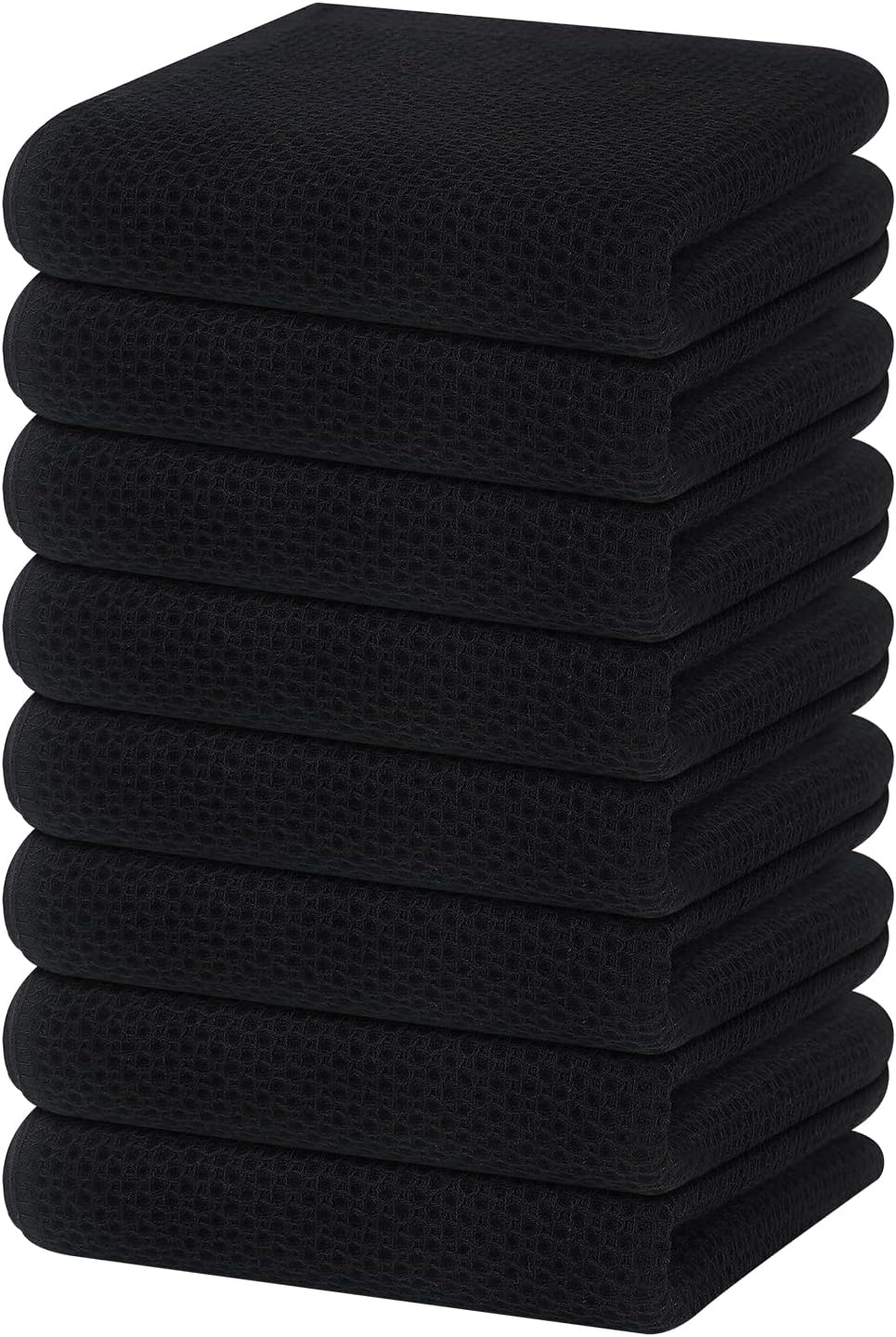 Homaxy 100% Cotton Waffle Weave Kitchen Dish Cloths, Ultra Soft Absorbent Quick Drying Dish Towels, 12 x 12 Inches, 6-Pack, Apricot