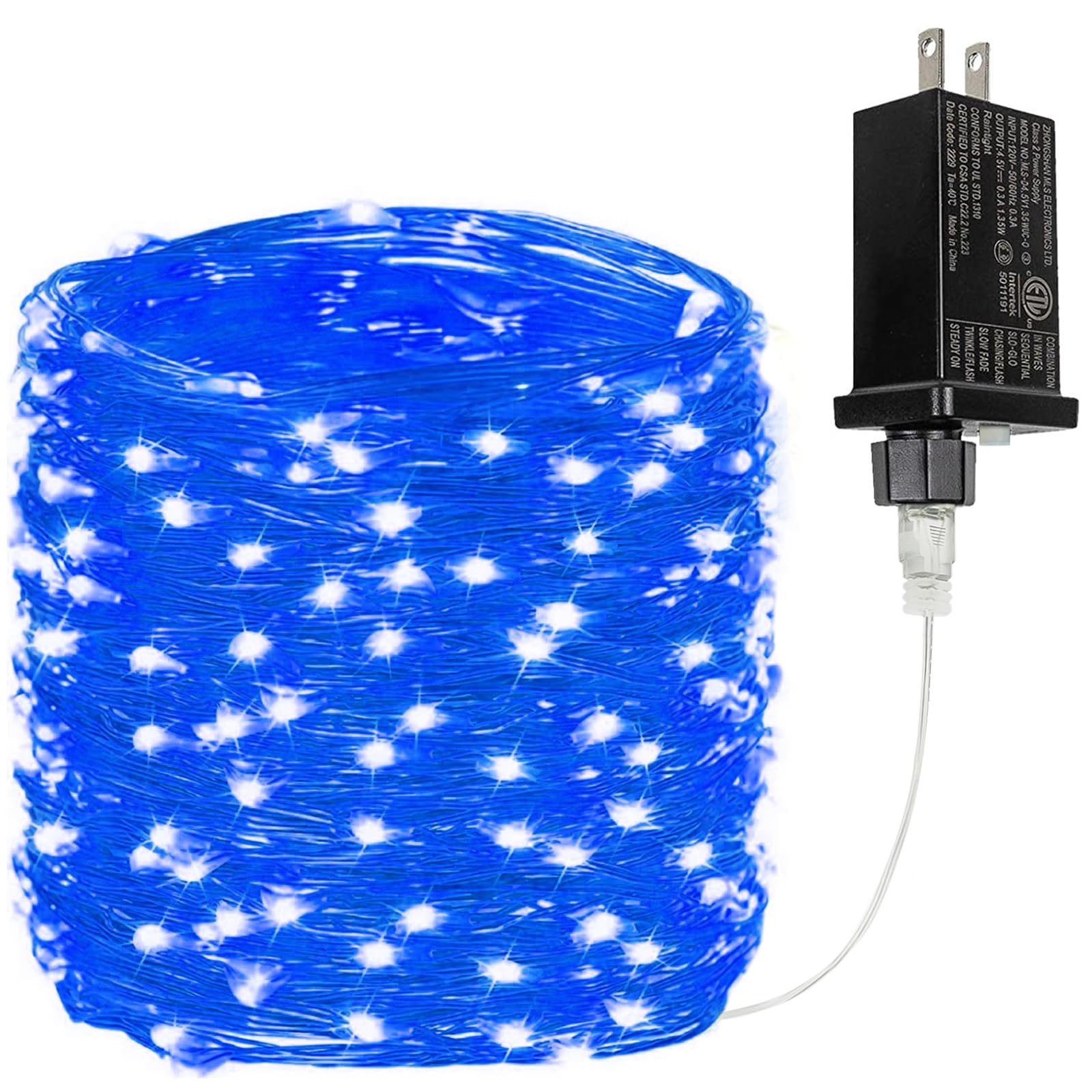 66Ft 200 LED Fairy Lights Plug in, Waterproof String Lights Outdoor & Indoor 8 Modes Christmas Light Bedroom Decor, Timer Twinkle Lights for Girl's Room Garden Party Christmas Decorations (Warm White)