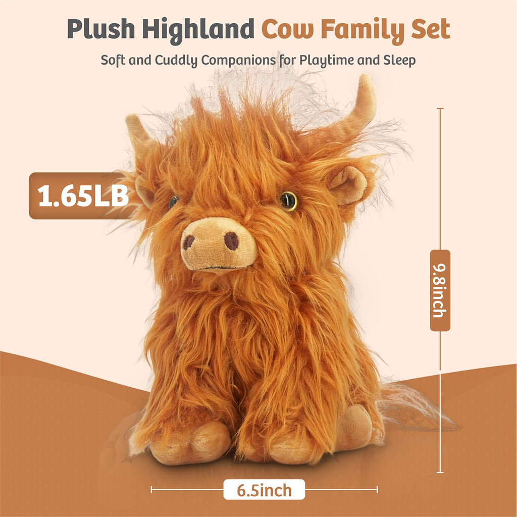 Marysun Microwavable Highland Cow Stuffed Animal - Weighted Stuffed Animal Plush, Heating Pad, Cozy