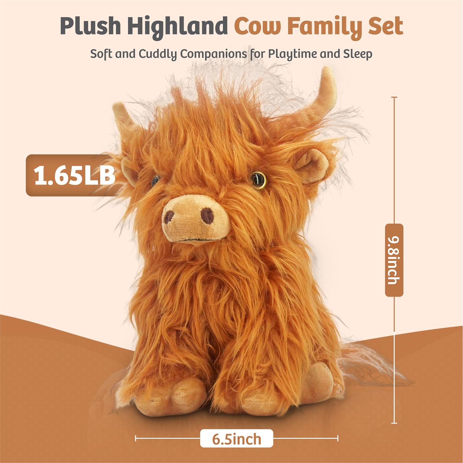 Marysun Microwavable Highland Cow Stuffed Animal - Weighted Stuffed Animal Plush, Heating Pad, Cozy