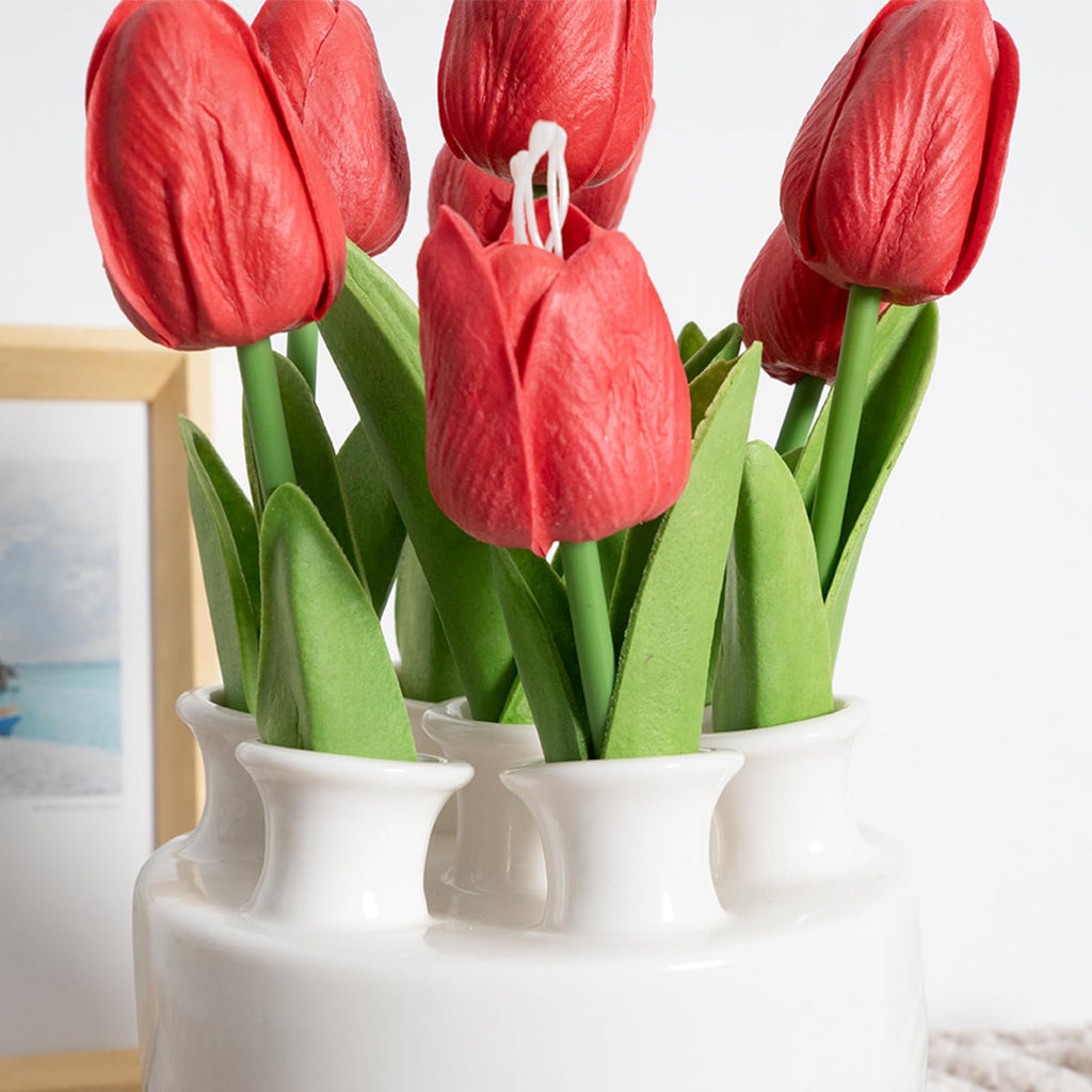 Handcrafted Ceramic White Flower Duck Vase