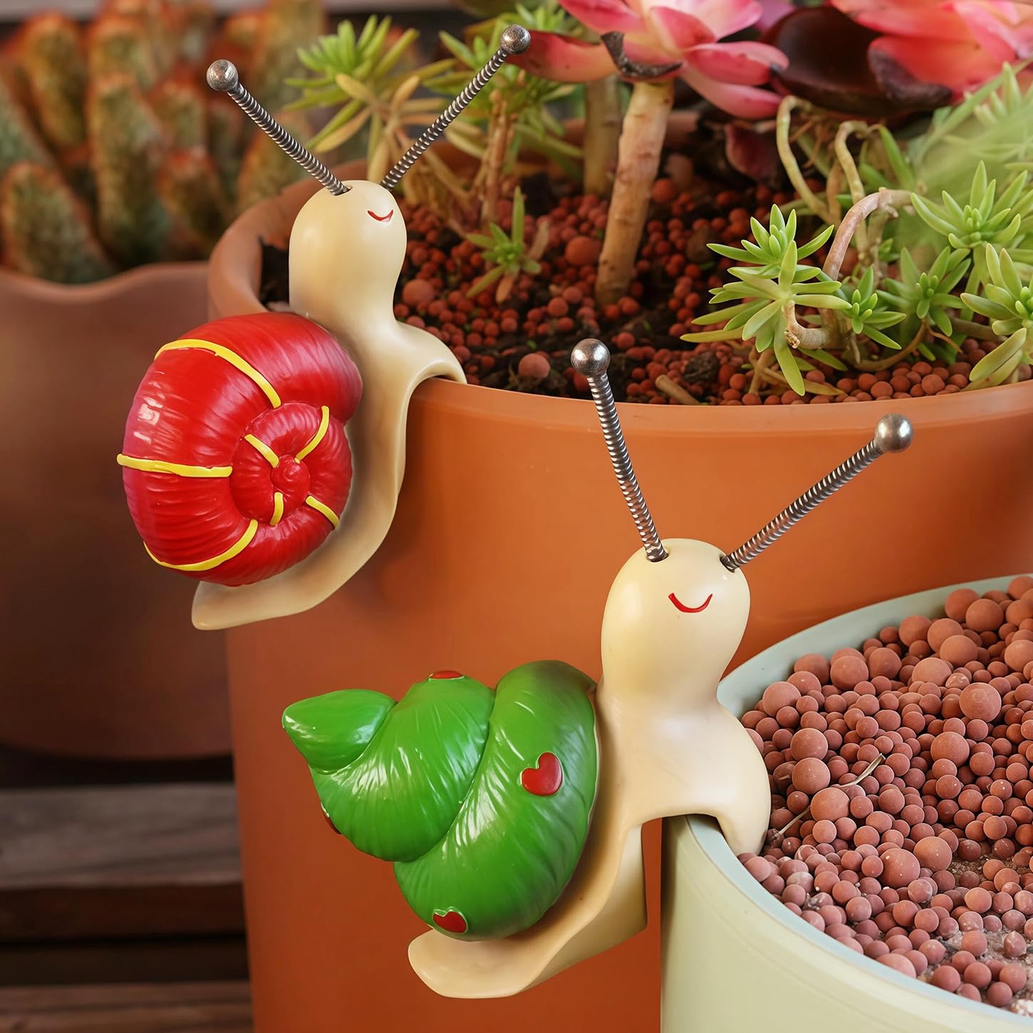 Set of 2 Cute Climbing Elephant Statues Flower Pot Hugger, Resin Hanging Animals Figurine Outdoor Planter Pot Decorations for Home Garden Patio Lawn Yard Ornaments