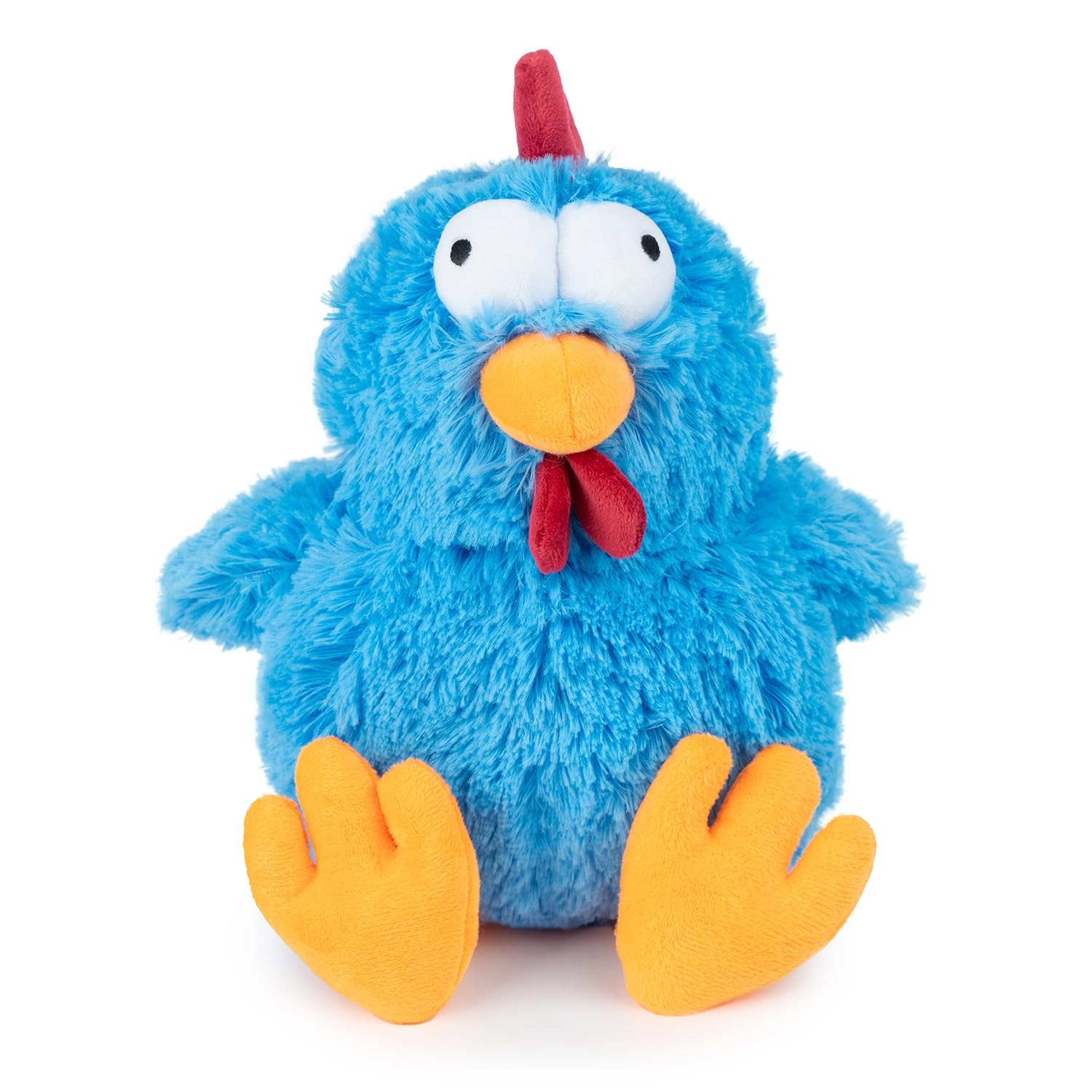 Best Pet Supplies Interactive Squeaky Dog Chew Toy, Ideal Dog Toys for Chewers, Small, Medium & Large Dogs, and Fetch Lovers - Crinkle Duck (Blue), Large