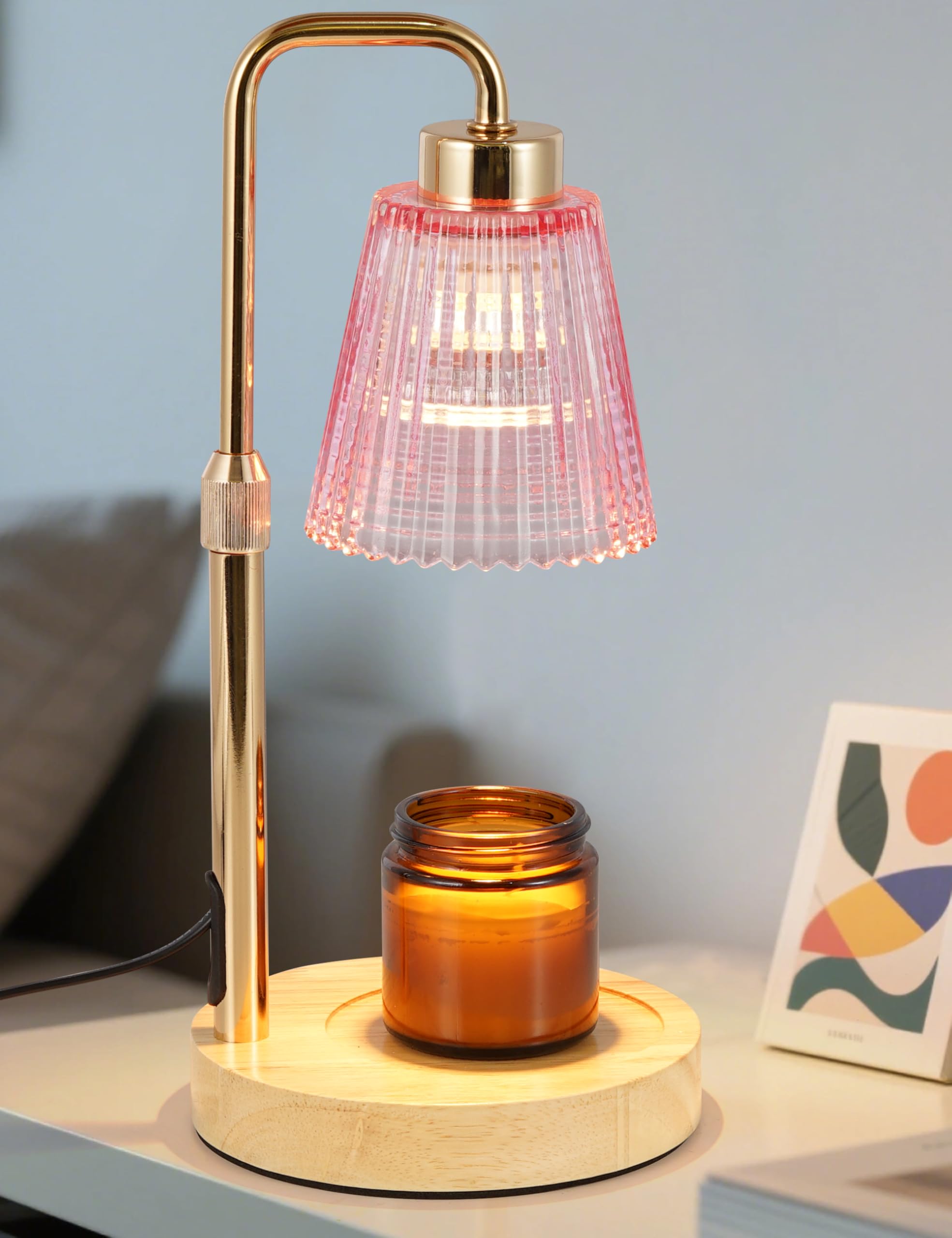 Candle Warmer Lamp with Timer Dimmable. Wax Melt Warmer for Jar Candles with 2 Bulbs
