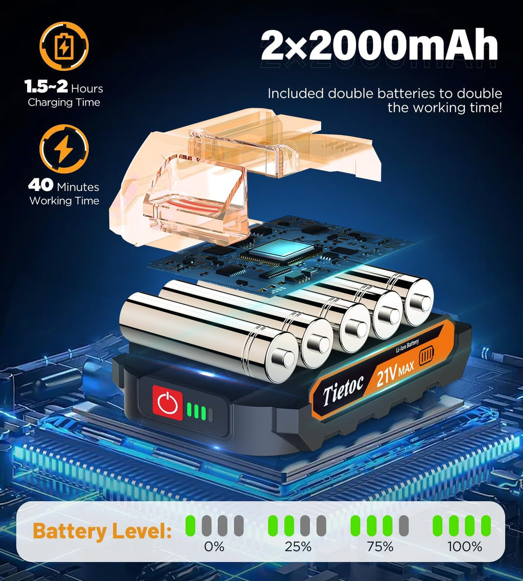 Tietoc Chainsaw 6 Inch Mini Electric Chainsaw Cordless Battery Powered, Hand Held Saw for Wood/Trees Trimming, Tools for Household and Garden, Chain Saw Gift for Men Dad Husband Fathers Gardener 2025