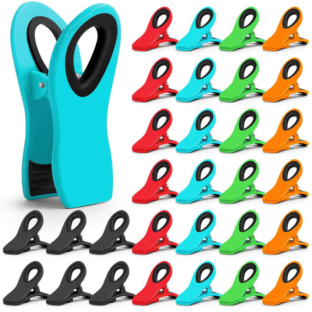 12 Pack Chip Clips Bag Clips, Magnetic Bag Clip for Food Storage Heavy Duty, Plastic Food Clip for Chips, Snack, Kitchen, Refrigerator, Garden, Sewing, Fabric, Clothes Pins