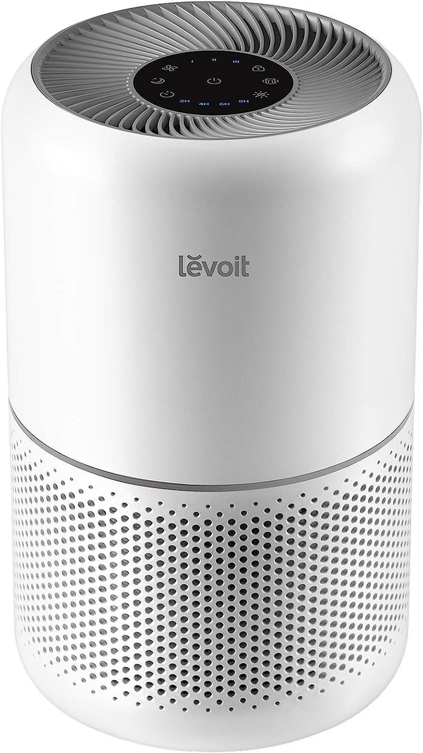 LEVOIT Air Purifier for Home Allergens Pet Hair in Bedroom, Covers Up to 1073 ft² by 56W High Torque Motor, AHAM VERIFIDE, 3-in-1 Filter with HEPA Sleep Mode, Remove Dust Smoke Odor, Core300-P, Black