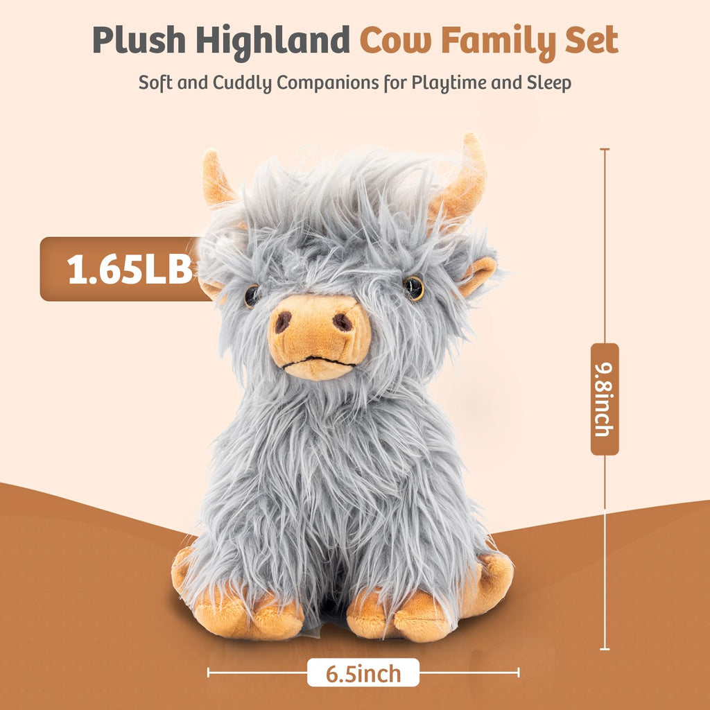 Marysun Microwavable Highland Cow Stuffed Animal - Weighted Stuffed Animal Plush, Heating Pad, Cozy