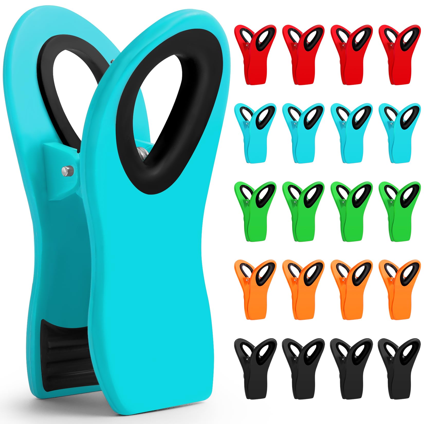 12 Pack Chip Clips Bag Clips, Magnetic Bag Clip for Food Storage Heavy Duty, Plastic Food Clip for Chips, Snack, Kitchen, Refrigerator, Garden, Sewing, Fabric, Clothes Pins